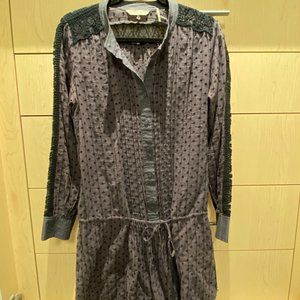 Beautiful Rebecca Taylor embroidered lace long sleeve top size 6